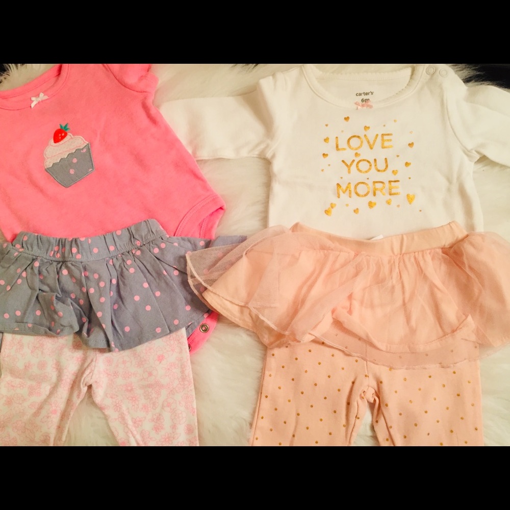 4 outfits baby girl 3-6 mo